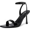 imageMostrin Heels for Women Strappy Heels Lace Up Ankle Strap Heels Pointed Open Toe Heels Stiletto High Heeled Sandals for Prom Party DailyBlack
