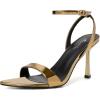 imageMostrin Heels for Women Strappy Heels Lace Up Ankle Strap Heels Pointed Open Toe Heels Stiletto High Heeled Sandals for Prom Party DailyGold