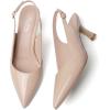 imageMostsrin Kitten Heels for Women Slingback Pointed Closed Toe Heels Womens Pumps Dress Pumps Shoes for Wedding Party CommutingPatent Nude