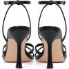 imageMostrin Strappy Heels for Women Lace Up Ankle Strap Heels Round Open Toe Heels Stiletto High Heels Womens Heeled Sandals for Prom Party DailyBlack