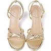 imageMostrin Strappy Heels for Women Lace Up Ankle Strap Heels Round Open Toe Heels Stiletto High Heels Womens Heeled Sandals for Prom Party DailyGold
