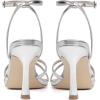 imageMostrin Strappy Heels for Women Lace Up Ankle Strap Heels Round Open Toe Heels Stiletto High Heels Womens Heeled Sandals for Prom Party DailySilver