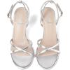 imageMostrin Strappy Heels for Women Lace Up Ankle Strap Heels Round Open Toe Heels Stiletto High Heels Womens Heeled Sandals for Prom Party DailySilver