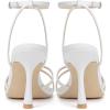 imageMostrin Strappy Heels for Women Lace Up Ankle Strap Heels Round Open Toe Heels Stiletto High Heels Womens Heeled Sandals for Prom Party DailyWhite