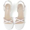 imageMostrin Strappy Heels for Women Lace Up Ankle Strap Heels Round Open Toe Heels Stiletto High Heels Womens Heeled Sandals for Prom Party DailyWhite
