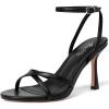 imageMostrin Strappy Heels for Women Lace Up Ankle Strap Heels Round Open Toe Heels Stiletto High Heels Womens Heeled Sandals for Prom Party DailyBlack