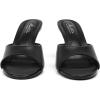 imageMostrin Kitten Heels for Women Round Toe Heels With Bow Vintage Mules Sexy Slip on Stiletto Backless Sandals for Party DailyBlack Pu