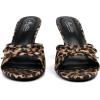 imageMostrin Kitten Heels for Women Round Toe Heels With Bow Vintage Mules Sexy Slip on Stiletto Backless Sandals for Party DailyLeopard