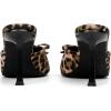 imageMostrin Kitten Heels for Women Round Toe Heels With Bow Vintage Mules Sexy Slip on Stiletto Backless Sandals for Party DailyLeopard