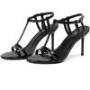 imageMostrin Strappy Heels for Women Round Open Toe Heel Sandals Ankle T Strap Stiletto High Heels Dress ShoesBlack