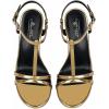 imageMostrin Strappy Heels for Women Round Open Toe Heel Sandals Ankle T Strap Stiletto High Heels Dress ShoesGold