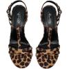 imageMostrin Strappy Heels for Women Round Open Toe Heel Sandals Ankle T Strap Stiletto High Heels Dress ShoesLeopard