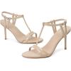 imageMostrin Strappy Heels for Women Round Open Toe Heel Sandals Ankle T Strap Stiletto High Heels Dress ShoesNude