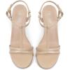 imageMostrin Strappy Heels for Women Round Open Toe Heel Sandals Ankle T Strap Stiletto High Heels Dress ShoesNude