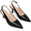 imageMostsrin Kitten Heels for Women Slingback Pointed Closed Toe Heels Womens Pumps Shoes for Wedding Party CommutingBlack