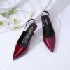 imageMostsrin Kitten Heels for Women Slingback Pointed Closed Toe Heels Womens Pumps Shoes for Wedding Party CommutingBurgundy
