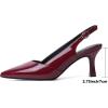 imageMostsrin Kitten Heels for Women Slingback Pointed Closed Toe Heels Womens Pumps Shoes for Wedding Party CommutingBurgundy