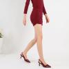 imageMostsrin Kitten Heels for Women Slingback Pointed Closed Toe Heels Womens Pumps Shoes for Wedding Party CommutingBurgundy