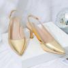 imageMostsrin Kitten Heels for Women Slingback Pointed Closed Toe Heels Womens Pumps Shoes for Wedding Party CommutingGold