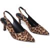 imageMostsrin Kitten Heels for Women Slingback Pointed Closed Toe Heels Womens Pumps Shoes for Wedding Party CommutingLeopard Print