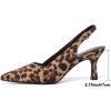 imageMostsrin Kitten Heels for Women Slingback Pointed Closed Toe Heels Womens Pumps Shoes for Wedding Party CommutingLeopard Print