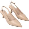 imageMostsrin Kitten Heels for Women Slingback Pointed Closed Toe Heels Womens Pumps Shoes for Wedding Party CommutingNude