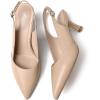 imageMostsrin Kitten Heels for Women Slingback Pointed Closed Toe Heels Womens Pumps Shoes for Wedding Party CommutingNude