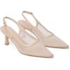 imageMostsrin Kitten Heels for Women Slingback Pointed Closed Toe Heels Womens Pumps Shoes for Wedding Party CommutingNude Mesh