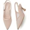 imageMostsrin Kitten Heels for Women Slingback Pointed Closed Toe Heels Womens Pumps Shoes for Wedding Party CommutingNude Mesh