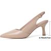 imageMostsrin Kitten Heels for Women Slingback Pointed Closed Toe Heels Womens Pumps Shoes for Wedding Party CommutingPatent Nude