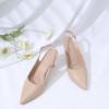 imageMostsrin Kitten Heels for Women Slingback Pointed Closed Toe Heels Womens Pumps Shoes for Wedding Party CommutingPatent Nude