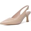 imageMostsrin Kitten Heels for Women Slingback Pointed Closed Toe Heels Womens Pumps Shoes for Wedding Party CommutingPatent Nude