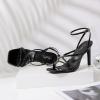 imageMostrin Strappy Heels for Women Square Open Toe Heeled Sandals Ankle Strap Sexy Stiletto High Heels for Party Prom Dating WeddingBlack