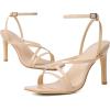 imageMostrin Strappy Heels for Women Square Open Toe Heeled Sandals Ankle Strap Sexy Stiletto High Heels for Party Prom Dating WeddingNude