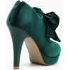 imageMostrin Fashion Vintage Womens Small Bowtie Platform Pumps Ladies Sexy High Heeled ShoesGreen58