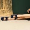imageMostrin Fashion Vintage Womens Small Bowtie Platform Pumps Ladies Sexy High Heeled ShoesNavyblue58