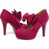 imageMostrin Fashion Vintage Womens Small Bowtie Platform Pumps Ladies Sexy High Heeled ShoesPink58