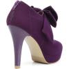 imageMostrin Fashion Vintage Womens Small Bowtie Platform Pumps Ladies Sexy High Heeled ShoesPurple58