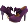 imageMostrin Fashion Vintage Womens Small Bowtie Platform Pumps Ladies Sexy High Heeled ShoesPurple58