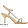 imageMostrin Heels for Women Strappy Sandals Square Open Toe High Heel Sandals Ankle Strap Stiletto Heels for Party WeddingGold Pu 05