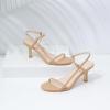 imageMostrin Heels for Women Strappy Sandals Square Open Toe High Heel Sandals Ankle Strap Stiletto Heels for Party WeddingNude 05