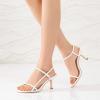 imageMostrin Heels for Women Strappy Sandals Square Open Toe High Heel Sandals Ankle Strap Stiletto Heels for Party WeddingWhite 05