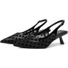 imageMostrin Kitten Heels for Women Pointed Toe Pumps Patent Leather Low Heel Slingback Heels with Buckle Dress Shoes for Dating Party WorkingBlack Polka Dot