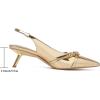 imageMostrin Kitten Heels for Women Pointed Toe Pumps Patent Leather Low Heel Slingback Heels with Buckle Dress Shoes for Dating Party WorkingGold