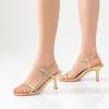 imageMostrin Womens Kitten Heels Strappy Heels Ankle Strap Round Open Toe Heeled Sandals Sexy Fashion Comfort Dress Shoes For Party WeddingGold Pu