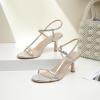imageMostrin Womens Kitten Heels Strappy Heels Ankle Strap Round Open Toe Heeled Sandals Sexy Fashion Comfort Dress Shoes For Party WeddingSilver