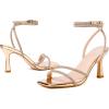 imageMostrin Womens Sandals Strappy Heels for Women Ankle Strap Lace Up Heels Square Open Toe Heels Tie Up Stiletto High Heeled Sandals for Prom Party Daily WearSparkly Rose Gold