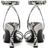 imageMostrin Womens Sandals Strappy Heels for Women Ankle Strap Lace Up Heels Square Open Toe Heels Tie Up Stiletto High Heeled Sandals for Prom Party Daily WearSnakeprint