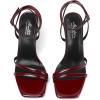 imageMostrin Womens Sandals Strappy Heels for Women Ankle Strap Lace Up Heels Square Open Toe Heels Tie Up Stiletto High Heeled Sandals for Prom Party Daily WearBurgundy04