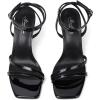 imageMostrin Womens Sandals Strappy Heels for Women Ankle Strap Lace Up Heels Square Open Toe Heels Tie Up Stiletto High Heeled Sandals for Prom Party Daily WearPatent Black